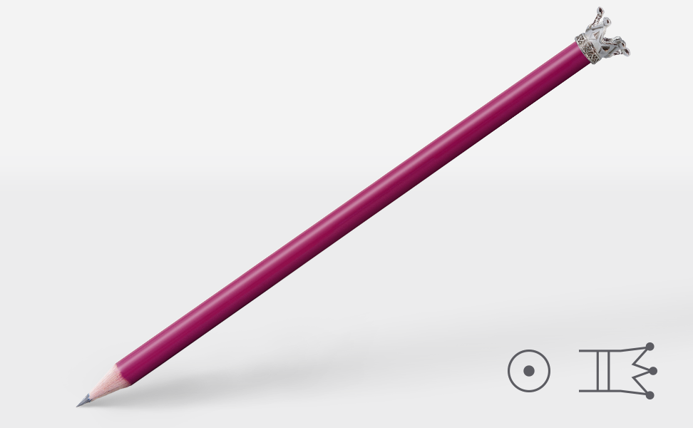 Pencil 0218 crown, blackberry glossy painted