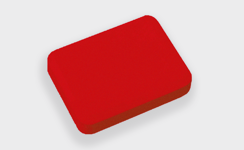Radiergummi 40 x 30 mm rot
