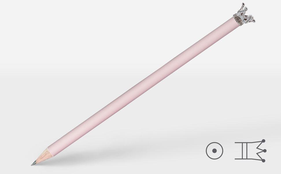 Bleistift 0234, Pastell-Rosa mit Krone
