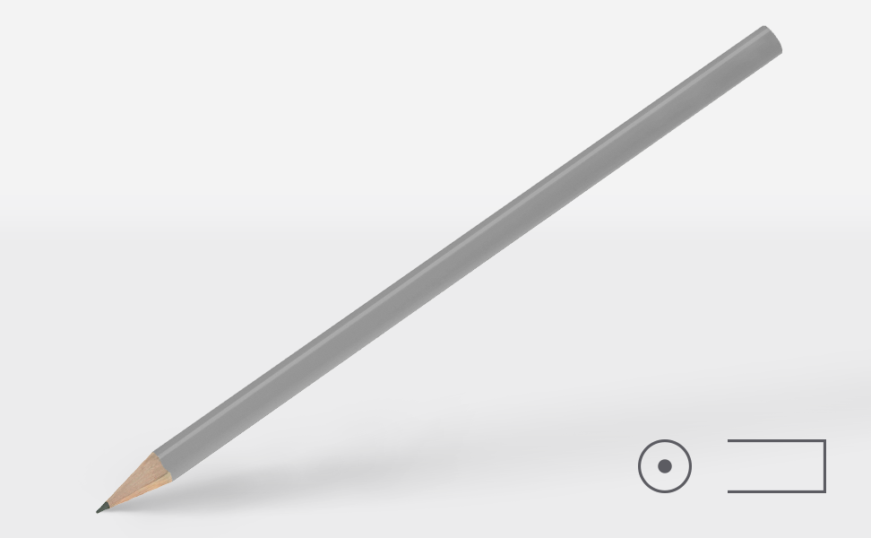 Pencil 0242, glossy Grey 