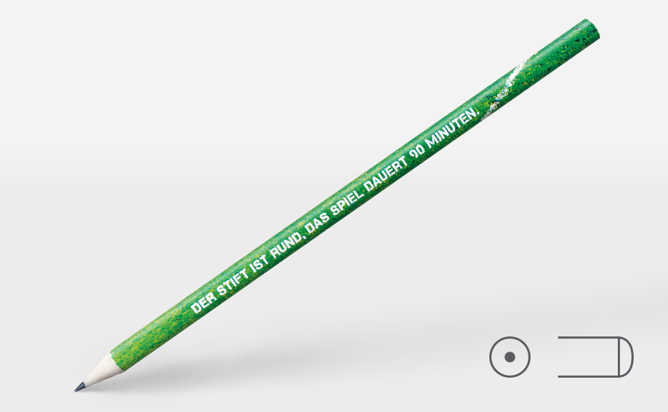 Bleistift Fußball - Der Stift ist Rund
