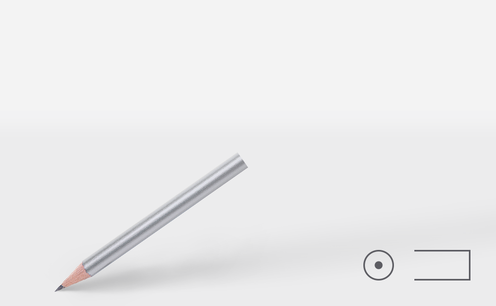 Kurzer Bleistift 0240-k, silber, rund