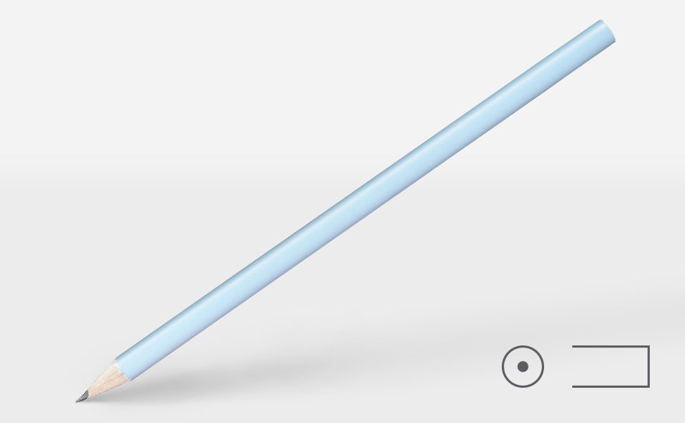 Bleistift 0235, Pastell-blau