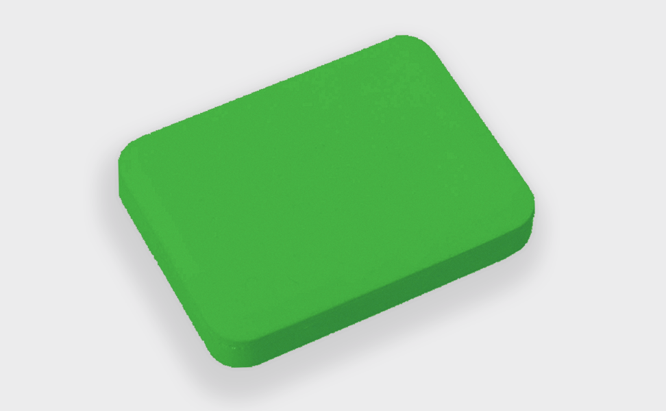 Radiergummi 40 x 30 mm grün