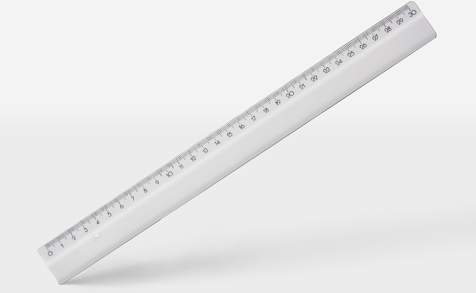 Lineal 30 cm weiß