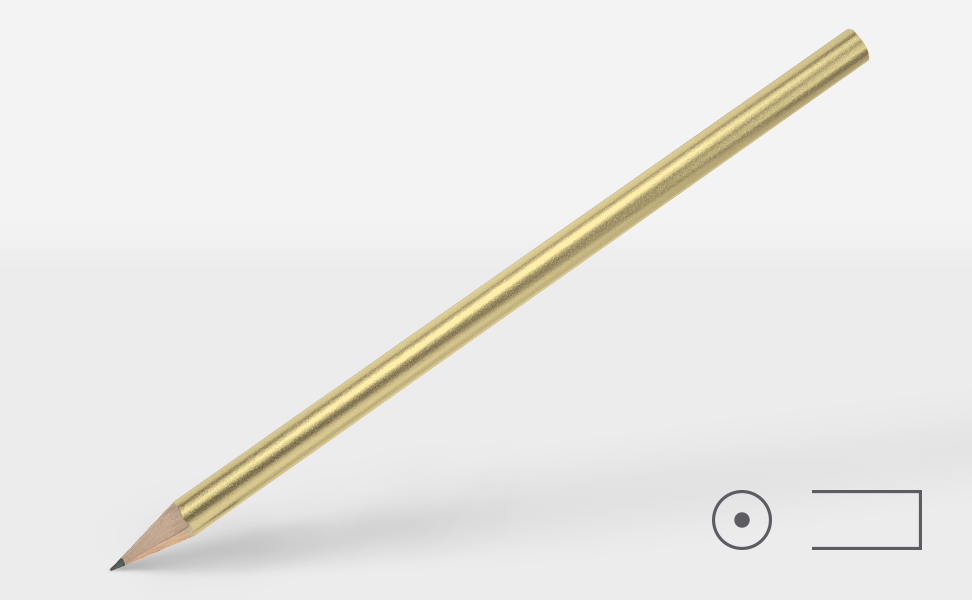 Bleistift 0241, gold, rund
