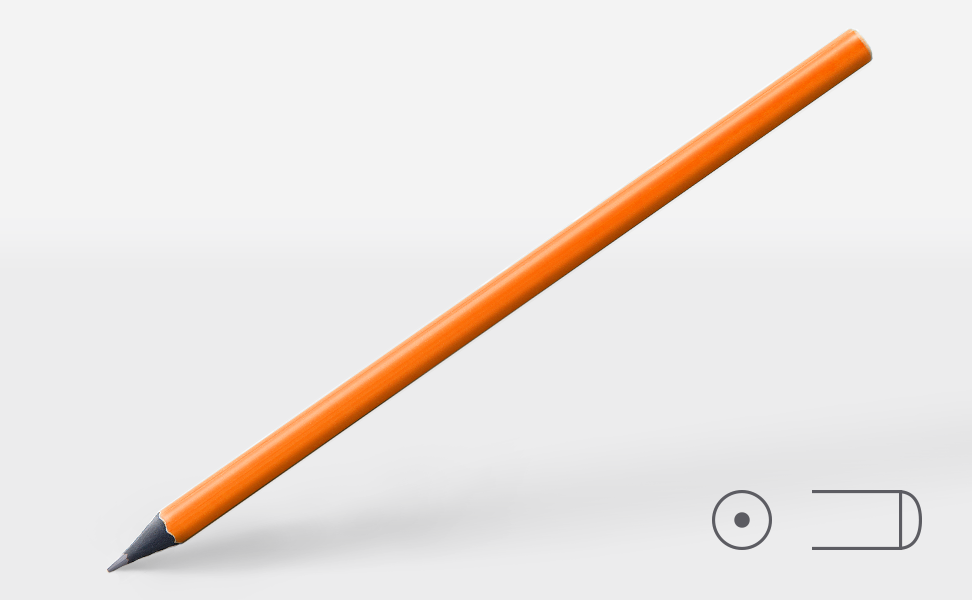 Pencil 0302, orange, paint cap