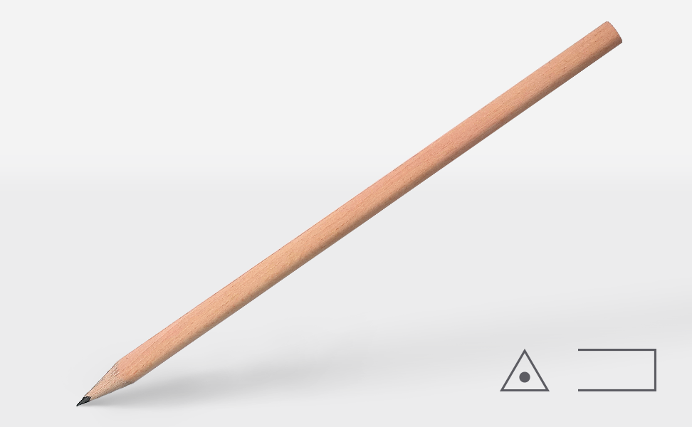 Bleistift 0255, holz natur, dreieckig