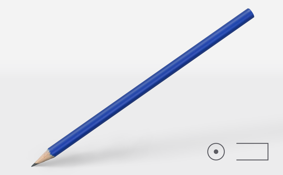 Pencil 0113, Pantone 4153 blue, round