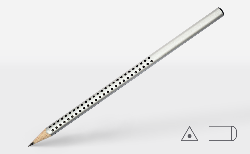 Faber-Castell Grip 2001 HB Silber - 2011