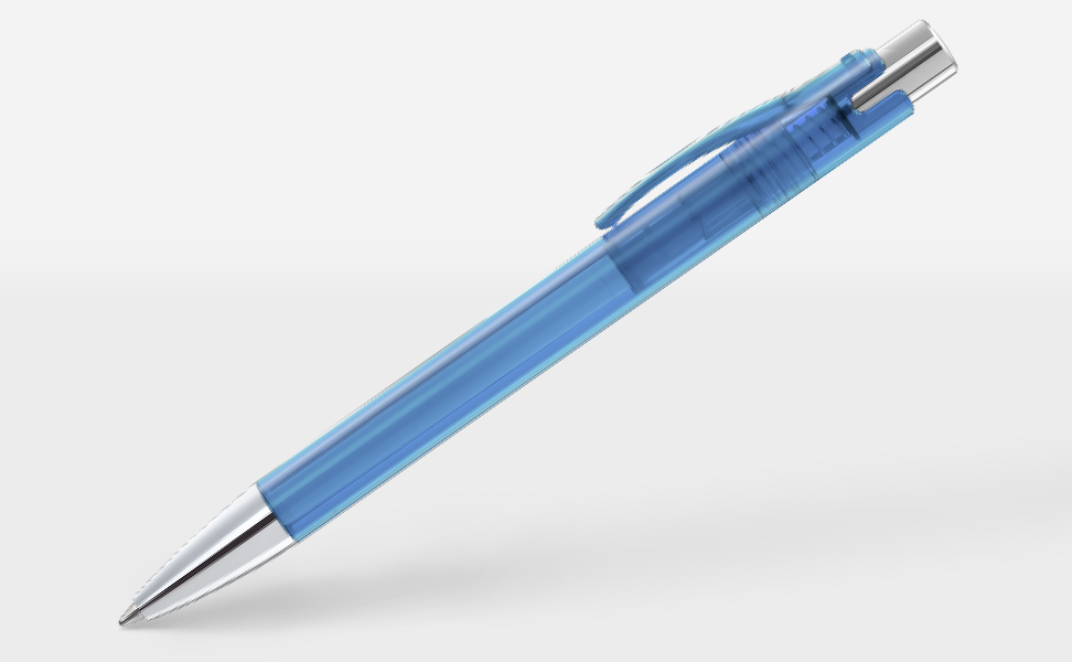 Druckkugelschreiber Candy Transparent Hellblau